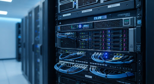 Server infrastructure representing data security